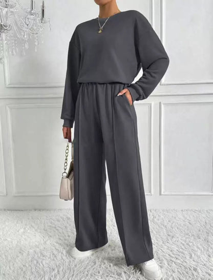 🔥Limited-time offer-Women's Cozy Long-Sleeve Top & Pants Set