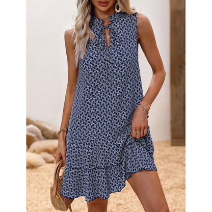🎉Last Day Promotion 50% OFF💃Women's Geometric Print Bow Dress