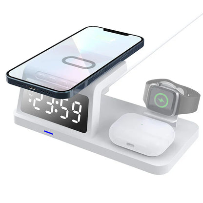 💥Hot Sale Deals-4-in-1 Fast-Charging Wireless Charging Station With Clock