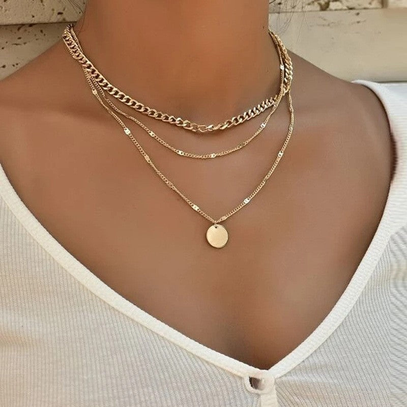 Elegant Multi Layered Necklace with Delicate Pendant🎁