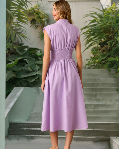 💃Hot Sale 50%⏰Women's Elegant V-Neck Split Maxi Dress👗