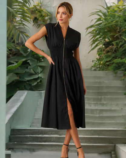 💃Hot Sale 50%⏰Women's Elegant V-Neck Split Maxi Dress👗