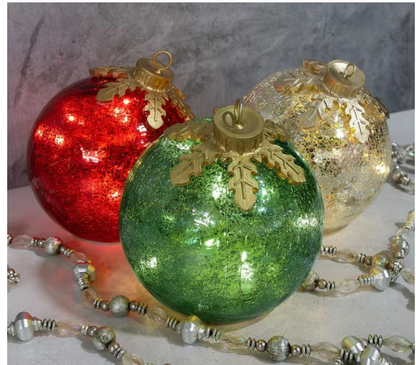 🎅Christmas Specials-Glass Tabletop Christmas Ornaments【3ct】🔔🎁