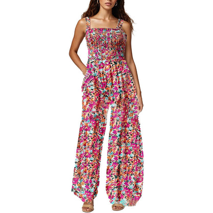 🏖️LAST DAY SALE: ONLY $32.8!!🌼Women’s Casual Print Sleeveless Overalls Jumpsuits