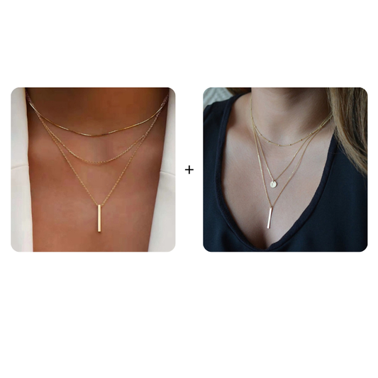 Elegant Multi Layered Necklace with Delicate Pendant🎁