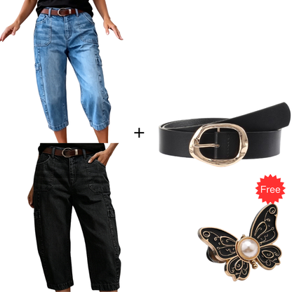 📢Mid-Season Sale: 50% off – limited time ⏰Women's Casual Stretchy Cropped Denim Pants