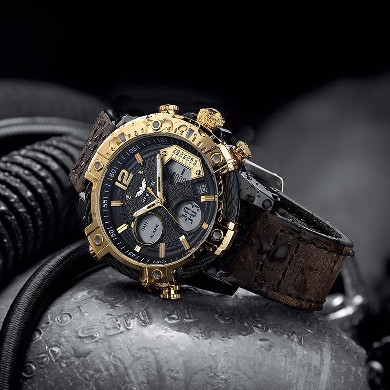 ⌚Multifunctional Dual Display 3ATM Waterproof Men's Quartz Sports Watch