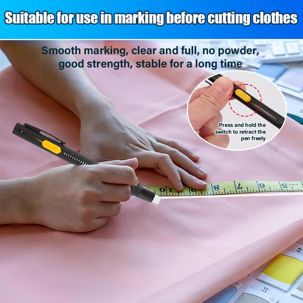 🔥 Heat Erasable Fabric Marker for Sewing, Embroidery, Quilting