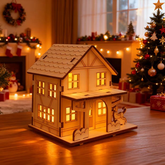 🎅Christmas Specials-DIY illuminated wooden Christmas houses for crafts