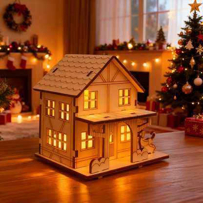 🎅Christmas Specials-DIY illuminated wooden Christmas houses for crafts