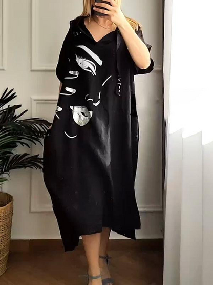🌸Spring Specials💐 A Hoodie Dress With A Print For Spring And Summer