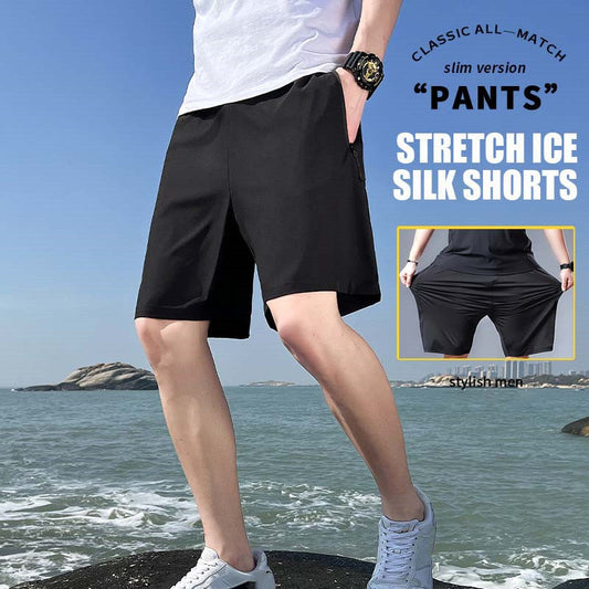 🔥2026 HOT SALE 49% OFF🔥Men's Plus Size Ice Silk Stretch Shorts