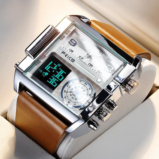 📢📢50% OFF !! ⏰50mm Oversized Sport Watch – Dual movement, luminous hands, water resistant. Easy to read, built to last. Great value for sports & work. 🛡️⌚