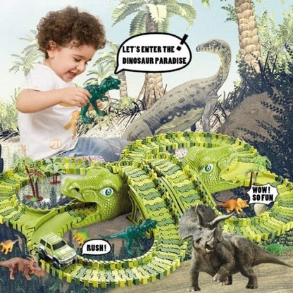 🎁Christmas Special Sale: Up to 50% Off!💝🦖Creative Dinosaur Theme Track Toy Set