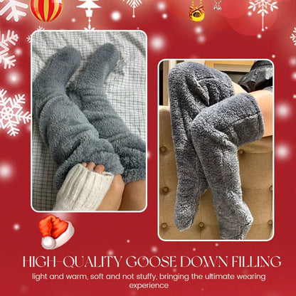 ⚡Flash Sale🏆#1 Best Seller ⏰ 💕Velvety Fleece Knee Socks For Christmas❄️🎅