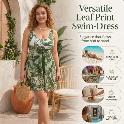📢📢50% OFF !! ⏰Women's Floral Print One Piece Swim Dress