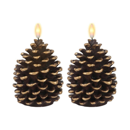 🎅Last Day-Buy 1 Get 1 Free!🔥Flameless Pinecone Candles Battery Operated