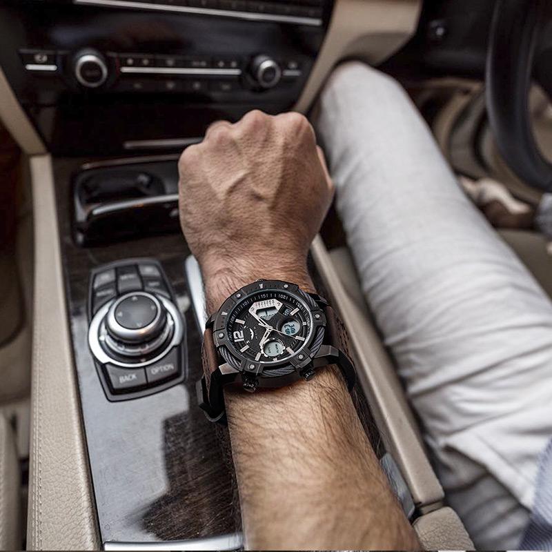 ⌚Multifunctional Dual Display 3ATM Waterproof Men's Quartz Sports Watch