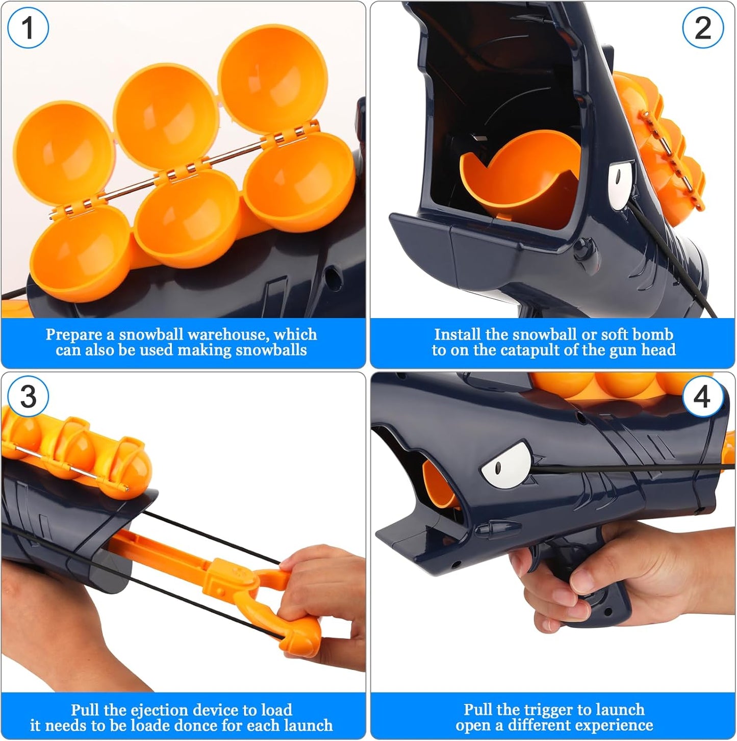 🔥This Week's Special Offer 49% OFF -2025 Shark Snowball Launcher