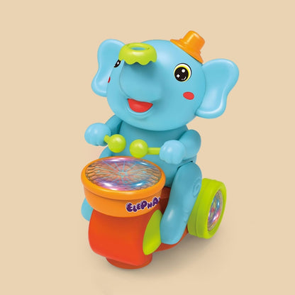 🎁⚽Last Day Hot Sale👦👧Musical Walking Elephant Drummer Toy