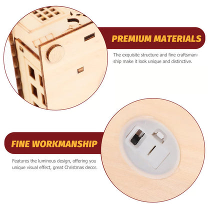 🎅Christmas Specials-DIY illuminated wooden Christmas houses for crafts