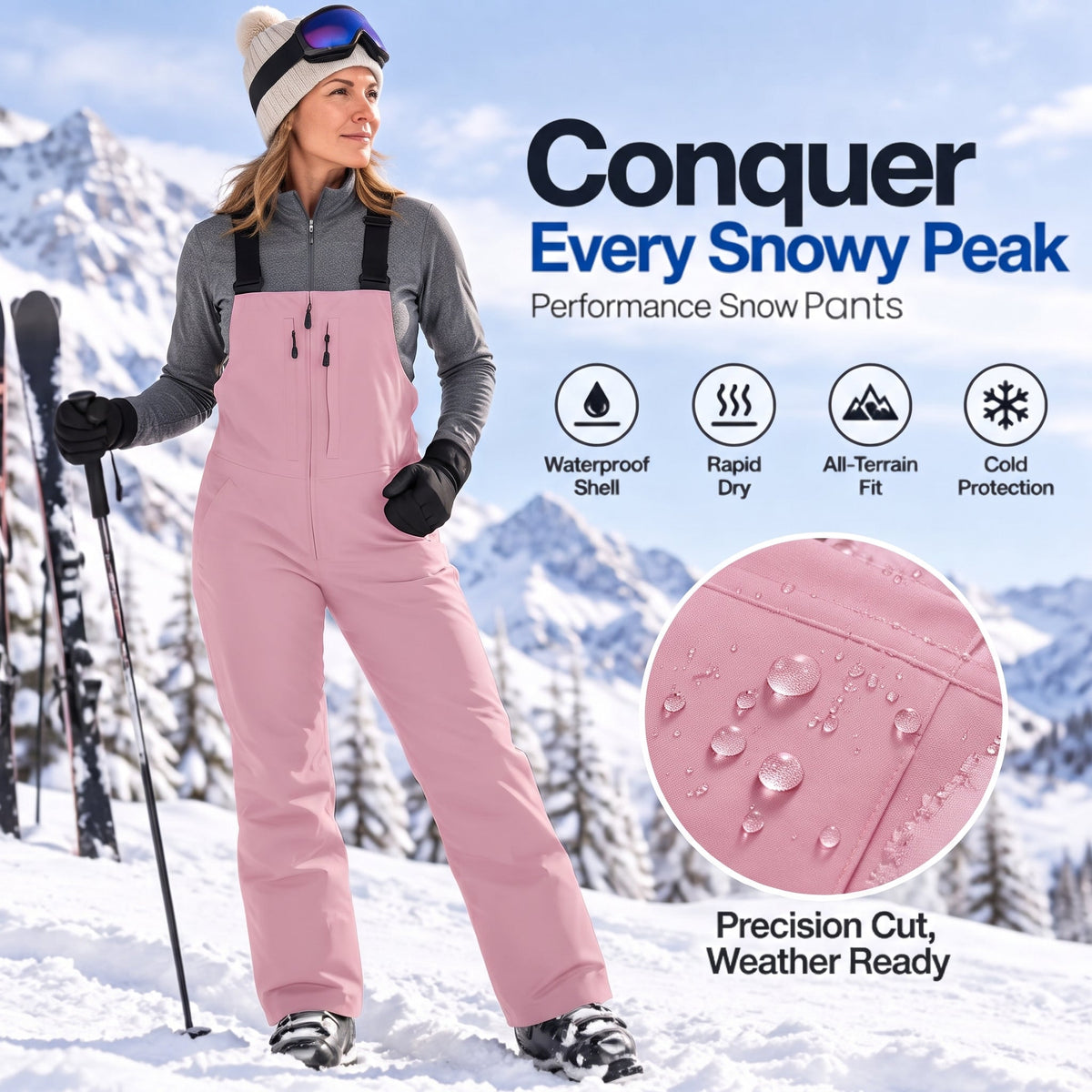 ❄️ Unisex Waterproof Ski Bib Pants ✨ – Snow-Ready Protection | Free Shipping 🚚