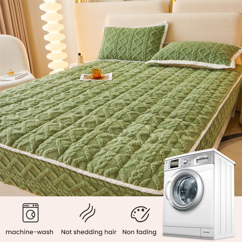 【📍Exquisite Collection📍】 WARM FITTED BED SHEET - Brushed Flannel & Deep Pocket (Up to 40cm), Non-Slip Corners for All-Season Comfort❄️🛌