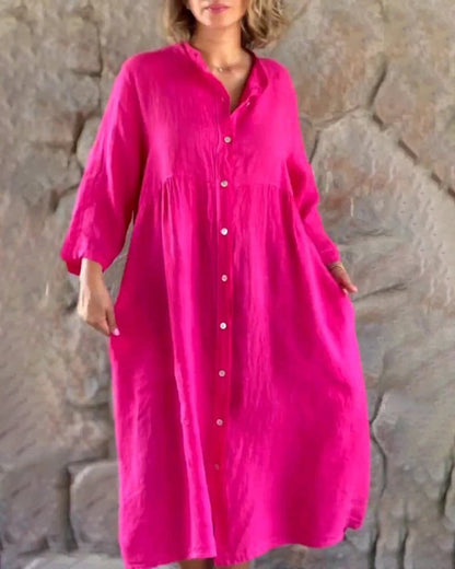 💖Limited Sale 49% OFF💖Women's Loose Cotton Shirt Dress