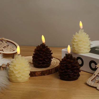 🎅Last Day-Buy 1 Get 1 Free!🔥Flameless Pinecone Candles Battery Operated