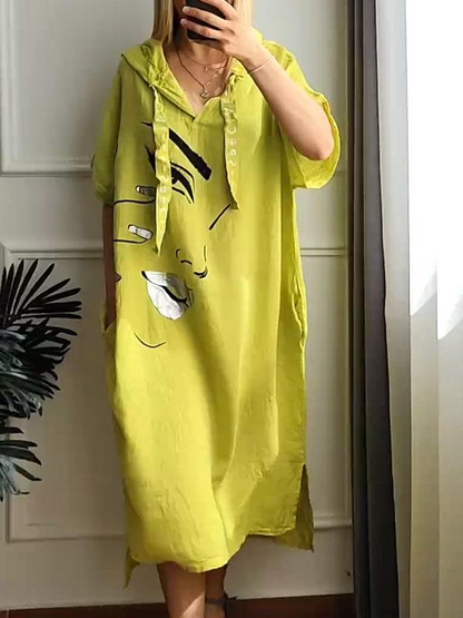 🌸Spring Specials💐 A Hoodie Dress With A Print For Spring And Summer