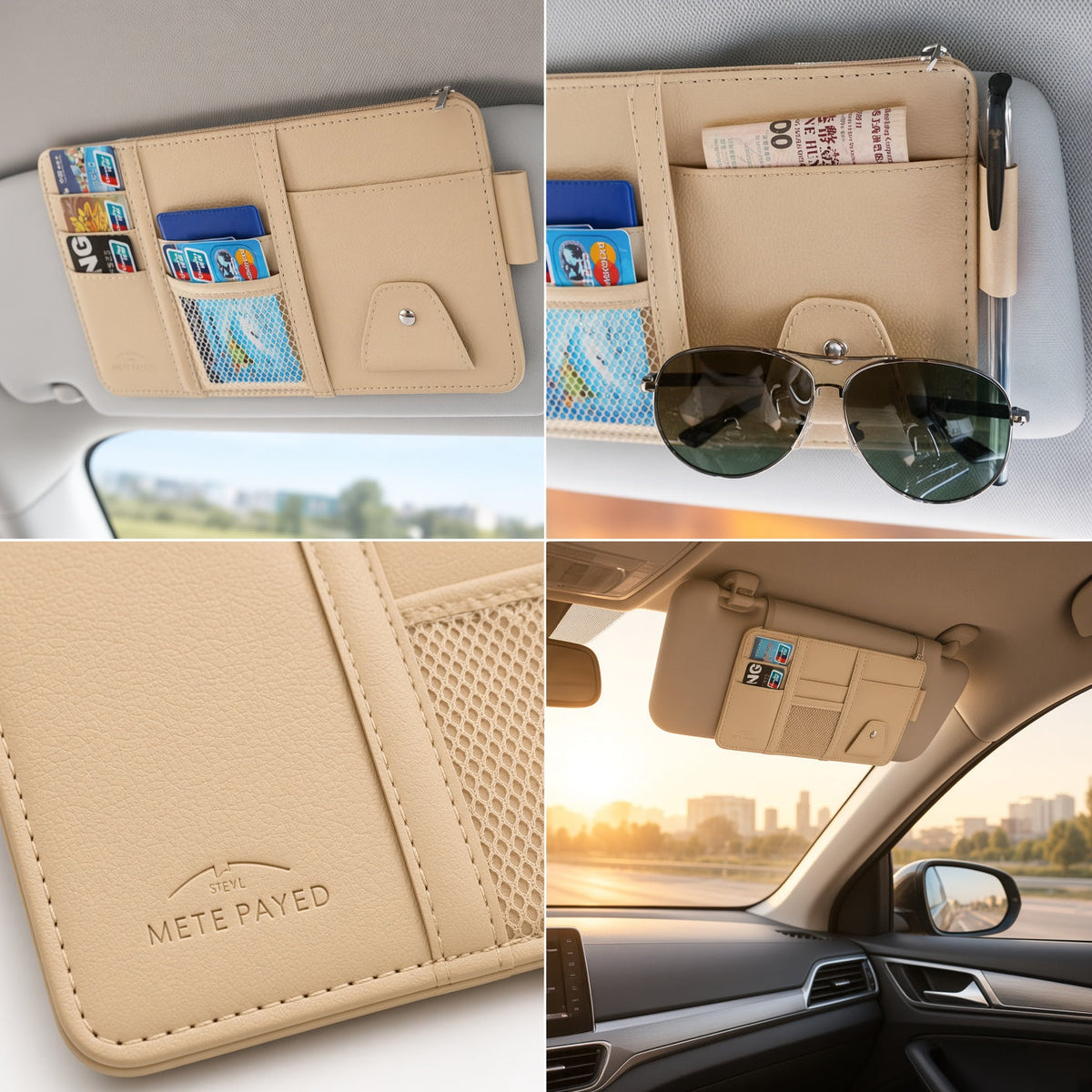 Maximize Your Car Space | All‑in‑One Sun Visor Organizer for Daily Driving