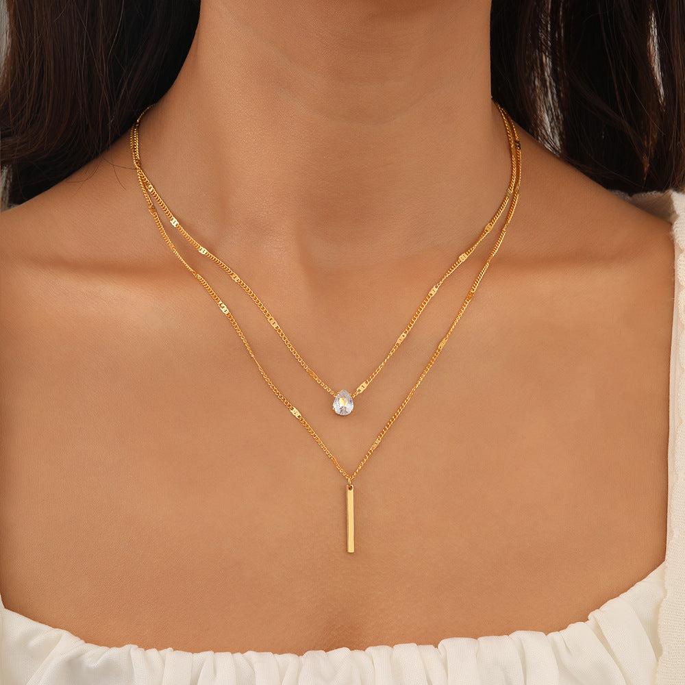 Elegant Multi Layered Necklace with Delicate Pendant🎁