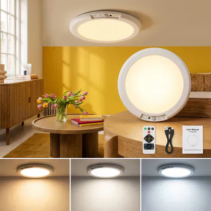 💥Big Sale-50% Off💡Rechargeable Motion Sensor Ceiling Light with Remote - Magnetic Wireless Ceiling Light Battery Powered🛋️