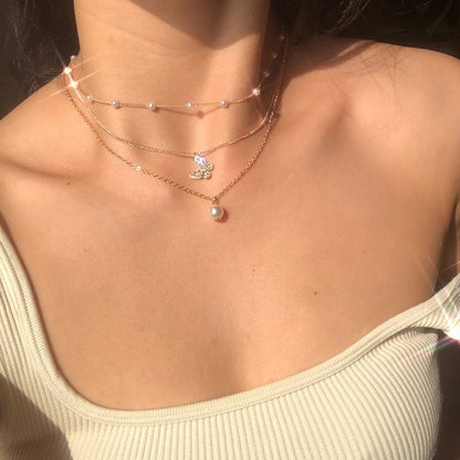 Elegant Multi Layered Necklace with Delicate Pendant🎁