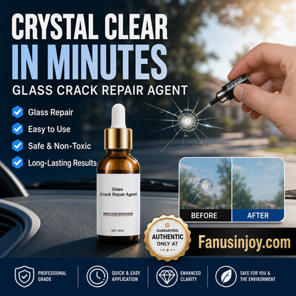 🏆 Last Day Special Price £8.99! 🏭Buy 1 Get 1 Free💦Glass Crack Repair Agent🚗One drop fixes all glass cracks！
