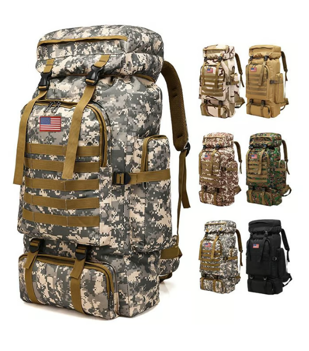 80L Outdoor Waterproof Tactical Backpack