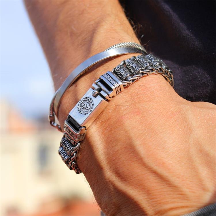 💎 60% OFF! 💎 Tibetan Prayer Wheel Bracelet – 925 Sterling Silver, Lucky Charm & Valentine's Day Gift