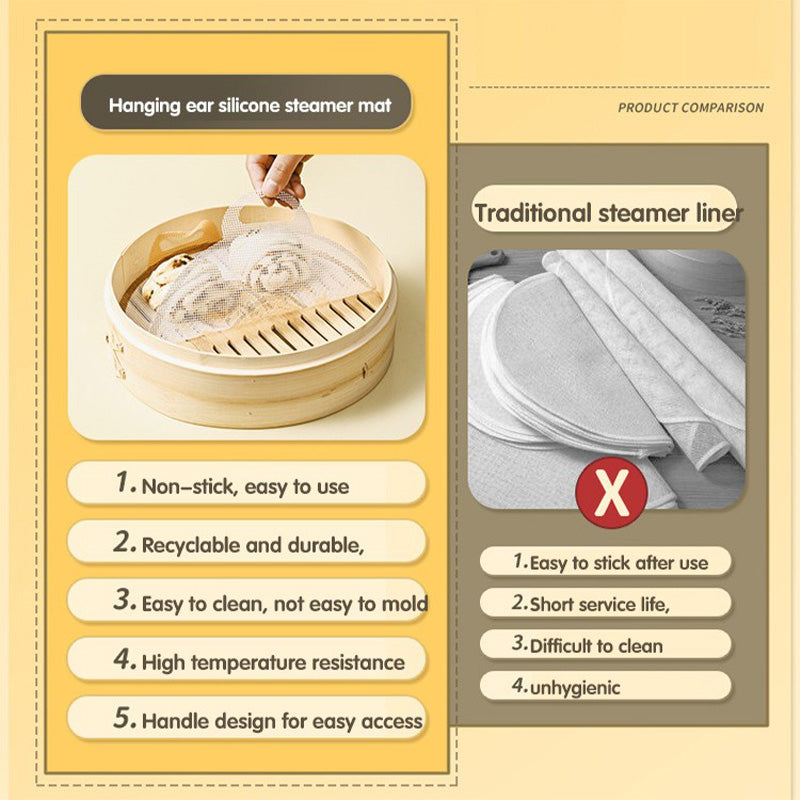 Cute Silicone Non-stick Steamer Mat