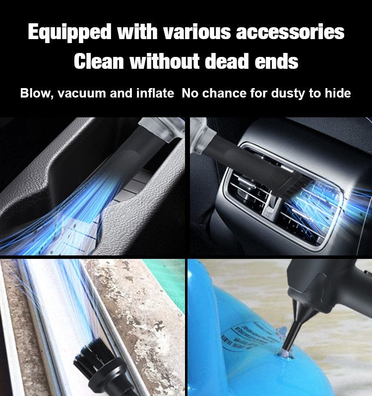 🏆Blow, Vacuum and Inflate all-in-one Cordless Vacuum Cleaner for Home and Car🔥