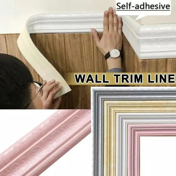🔥Hot Sale Offers-3D Wall Edging-Self-Adhesive Environmental Protection 3D Wall Edging Strip