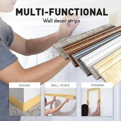 🔥Hot Sale Offers-3D Wall Edging-Self-Adhesive Environmental Protection 3D Wall Edging Strip