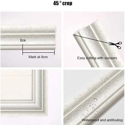 🔥Hot Sale Offers-3D Wall Edging-Self-Adhesive Environmental Protection 3D Wall Edging Strip