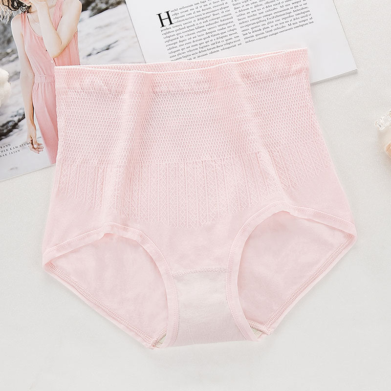 High Waisted Tummy Control & Hip Lifting Seamless Mugwort Antibacterial Panties