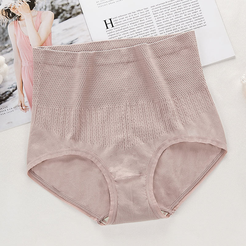 High Waisted Tummy Control & Hip Lifting Seamless Mugwort Antibacterial Panties