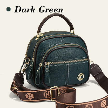 🔥Hot Sale Deals-Classic Multi-Compartment Adjustable Wide Strap Leather Crossbody Apple Bag👝