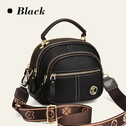 🔥Hot Sale Deals-Classic Multi-Compartment Adjustable Wide Strap Leather Crossbody Apple Bag👝