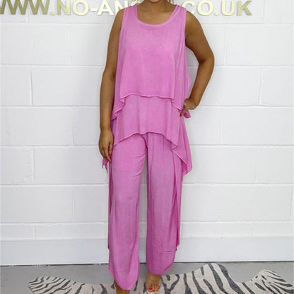 🌸Spring Specials🌸 Casual Sleeveless Loose Top and Pants Suit