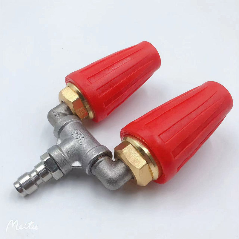 🚿 Stainless Steel Turbo Nozzle 🌟 – Perfect for terraces, cars, and facades 🏡🚗