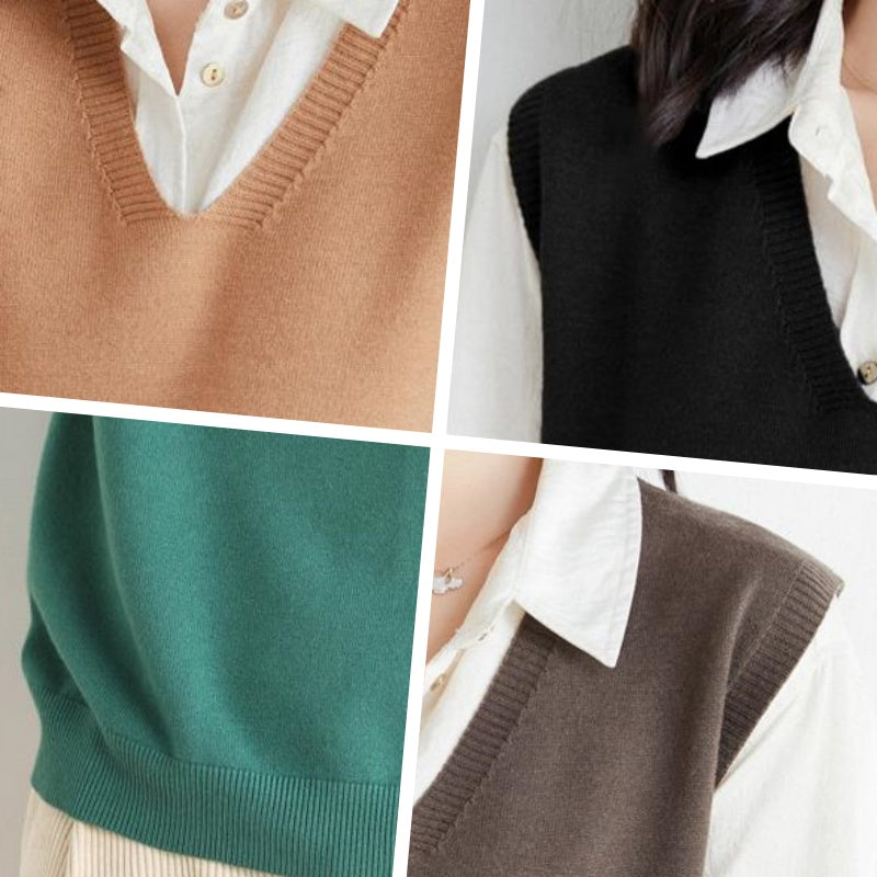 🍁Hot Sale 49% off🍁Women's Ultra-Soft V-Neck Knit Vest