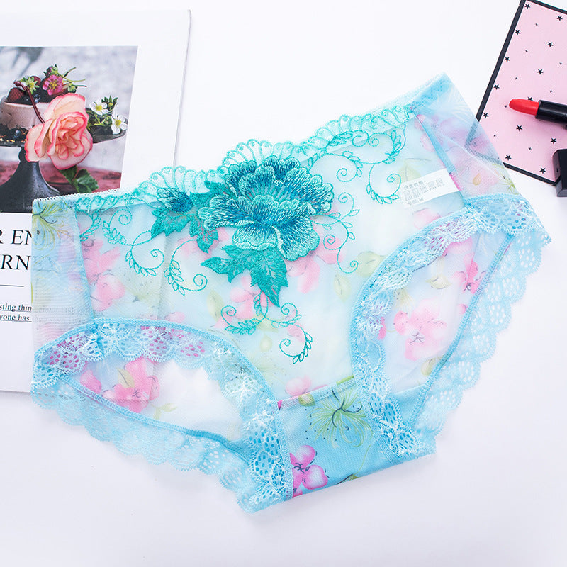 🔥Buy 7 get 7 free🔥 ✨ Sexy Lace Plus-Size Mid-Rise Seamless Panties ✨: Sheer Mesh 🔥 Ultra-Thin Temptation! 🌿